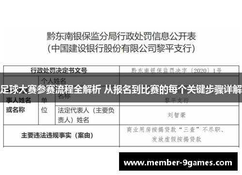 足球大赛参赛流程全解析 从报名到比赛的每个关键步骤详解