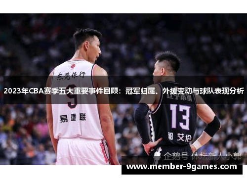 2023年CBA赛季五大重要事件回顾:冠军归属、外援变动与球队表现分析 2023年CBA赛季五大重要事件回顾:冠军归属、外援变动与球队表现分析